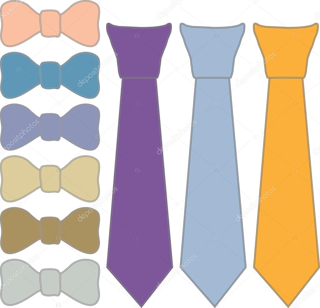 collage ties and the bow tie