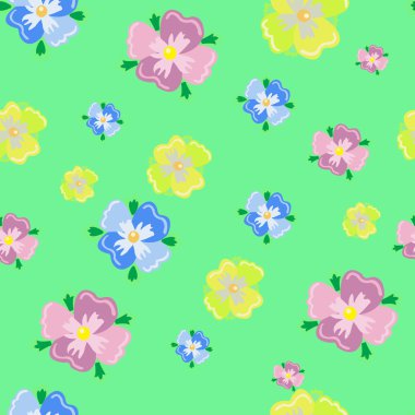 Soyut çiçeklerin kusursuz deseni