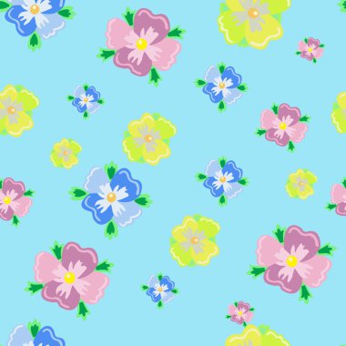 Soyut çiçeklerin kusursuz deseni