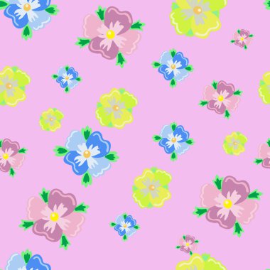 Soyut çiçeklerin kusursuz deseni