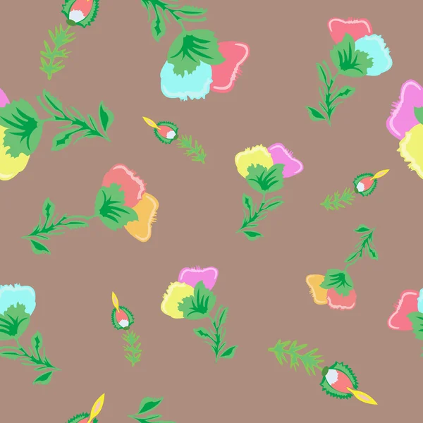 Nahtlose Muster abstrakter Blumen — Stockvektor