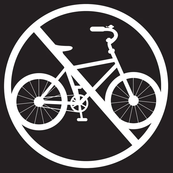 Stencil vélo interdit — Image vectorielle