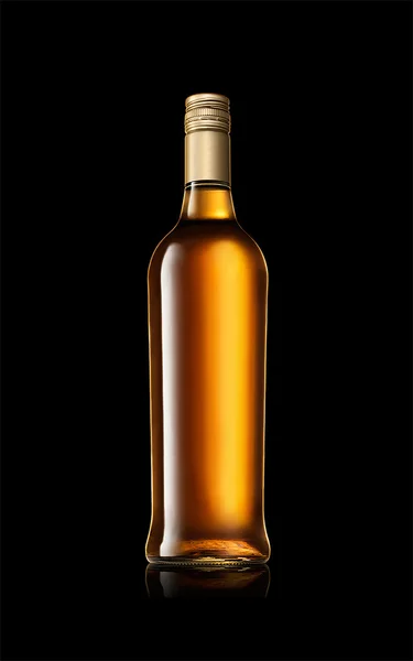 Whisky Bottle on background black — Stock Photo, Image