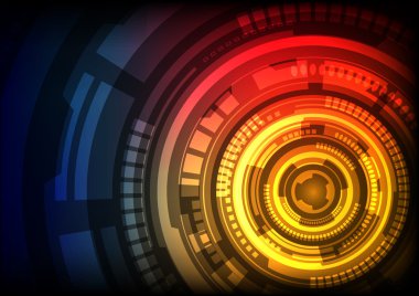 teknoloji ve siber arka plan