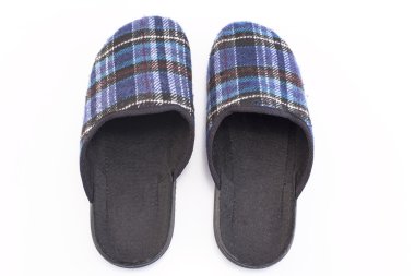 Mavi terlik beyaz izole