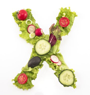 Mektup X salatası yapılır 