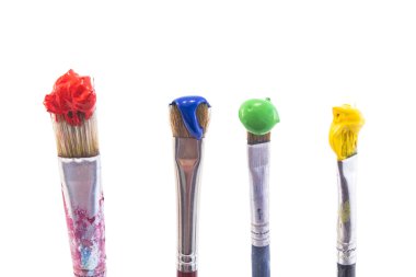 Beyaz izole Boya fırçaları