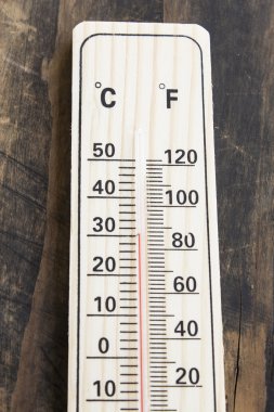 Mercury termometre Celsius ve Fahrenheit derece ile