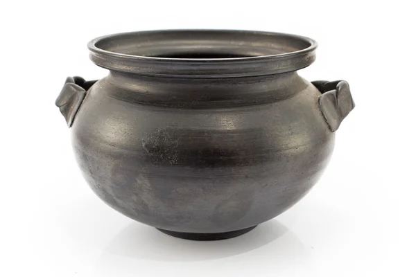 Bowl of black pottery — Stock Photo, Image