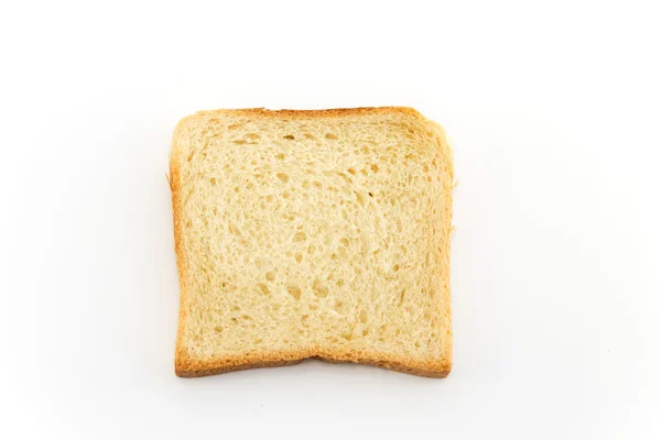 Tost ekmeği üzerine beyaz izole — Stok fotoğraf