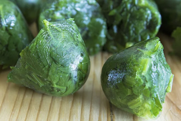 Parsley frozen in ice cubes — Stock Photo, Image