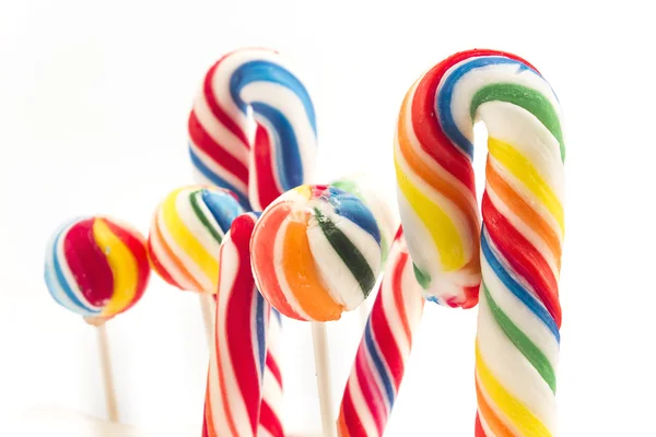 Vintage lollies geïsoleerd op wit Rechtenvrije Stockafbeeldingen