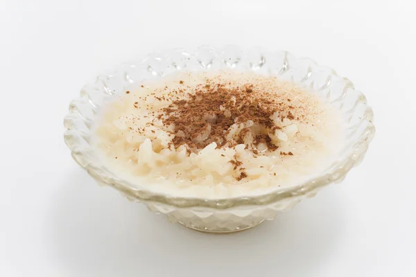 Rice pudding with cinnamon — Stock Photo, Image