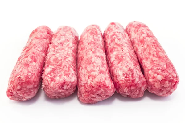 Kebabs crus feitos de carne de porco — Fotografia de Stock