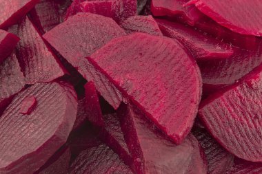 Arka plan olarak pişmiş dilimlenmiş pancar