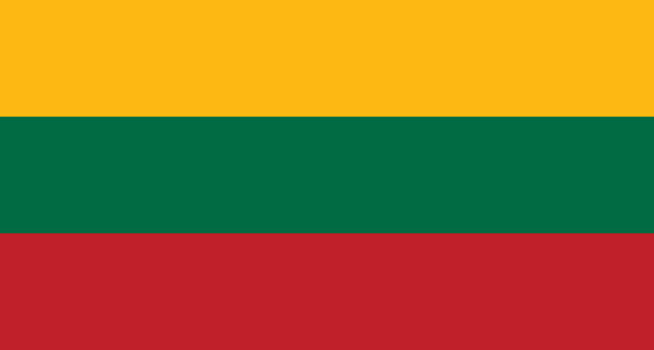 Lithuania flag design. Lithuania national flag Vector illustration. Lithuania official color flag design.