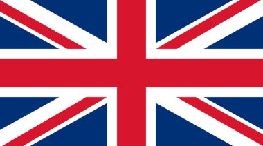Birleşik Krallık ya da İngiliz bayrağı tasarımı. Birleşik Krallık ya da Birleşik Bayrak Vektörü illüstrasyonu. Birleşik Krallık veya İngiliz bayrağı resmi renk tasarımı.