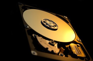 Seçici odak sabit disk iç parçalar