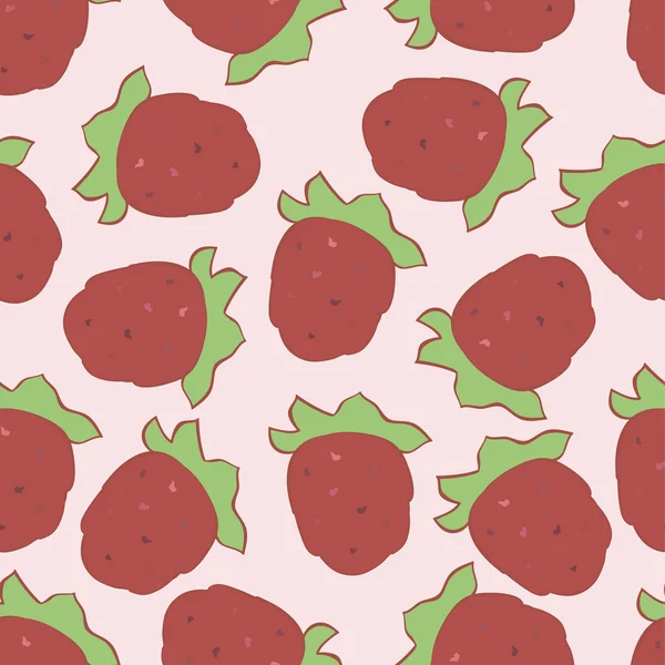 Modèle de fraise vecteur sans couture — Image vectorielle