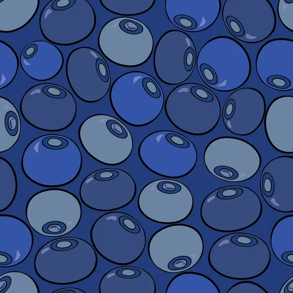 블루베리와 원활한 패턴 벡터 — 스톡 벡터