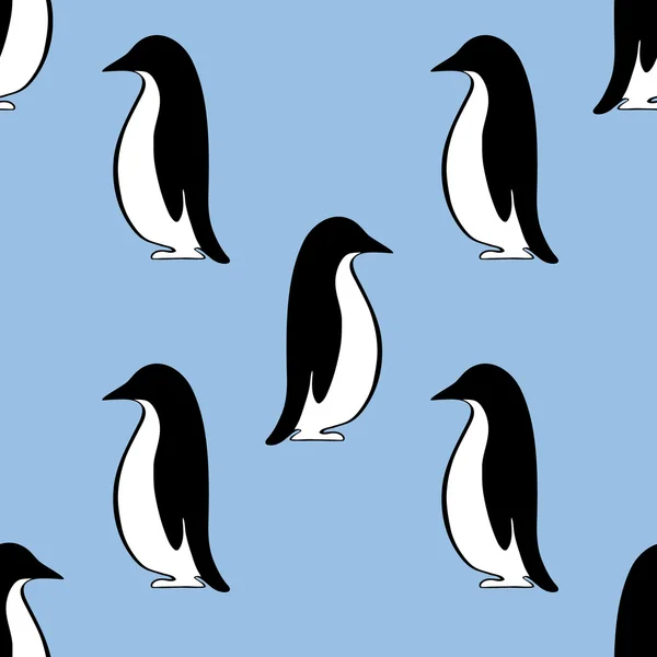 Fondo de pingüino, vector — Vector de stock