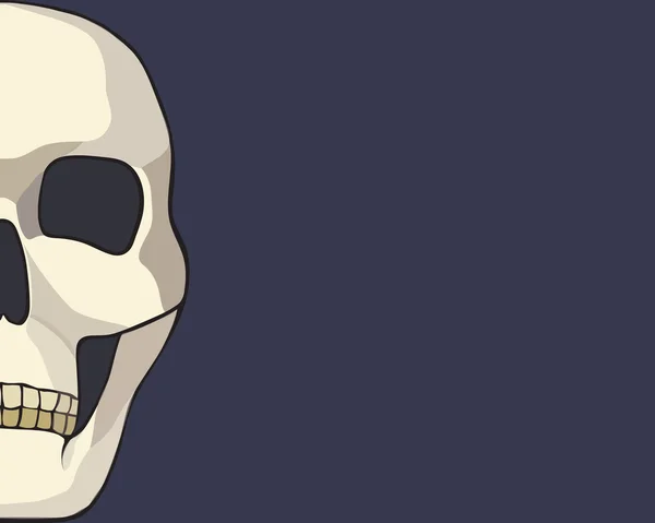 Ανθρώπινο κρανίο ή grim reaper θάνατοι κεφάλι εικονογράφηση — Διανυσματικό Αρχείο