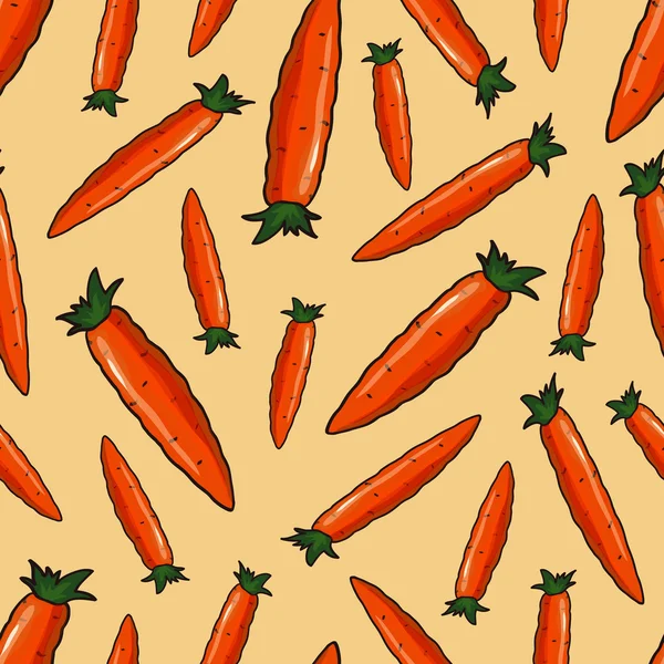 Векторный бесшовный рисунок моркови — стоковый вектор