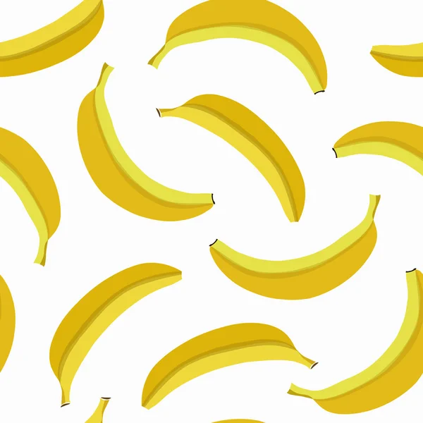 노란색 바나나와 원활한 배경. — 스톡 벡터