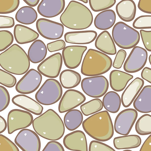 Nahtloses Muster - Kieselsteinpflaster Hintergrund — Stockvektor