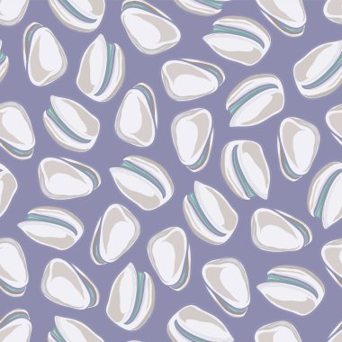 Vektör seamless Antep fıstığı modeli. Oyulmuş koleksiyonu.