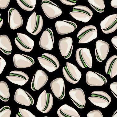 Vektör seamless Antep fıstığı modeli. Oyulmuş koleksiyonu.
