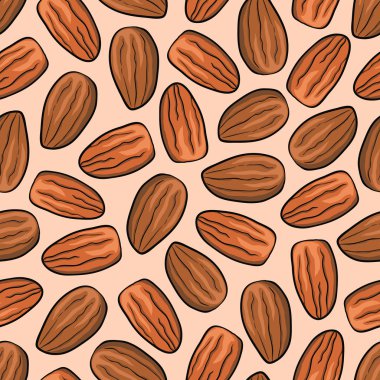 Badem fındık sorunsuz vektör arka plan