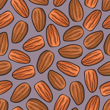 Badem fındık sorunsuz vektör arka plan