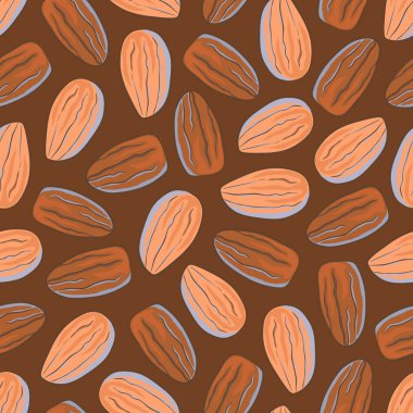 Badem fındık sorunsuz vektör arka plan