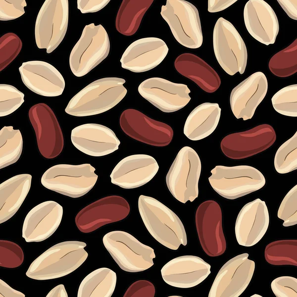 Erdnüsse nahtloser Hintergrund — Stockvektor