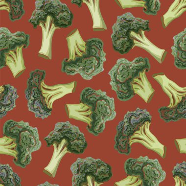 Brokoli vektör seamless modeli.
