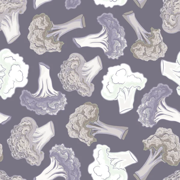 Modèle sans couture chou-fleur — Image vectorielle