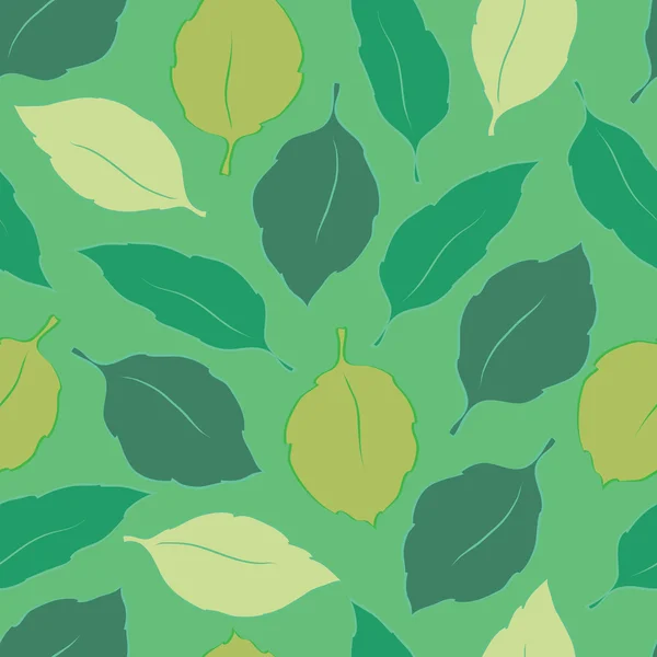 Nahtloser Hintergrund mit Blättern — Stockvektor