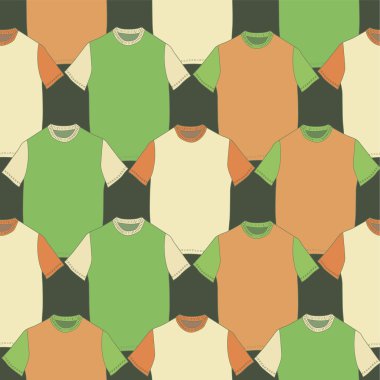 Renkli tişörtler ile sorunsuz arka plan