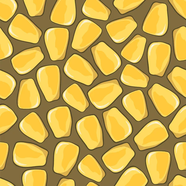 Maïs gros plan fond sans couture . — Image vectorielle