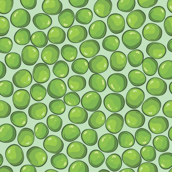 Vektornahtloses Muster mit grünen Erbsen — Stockvektor