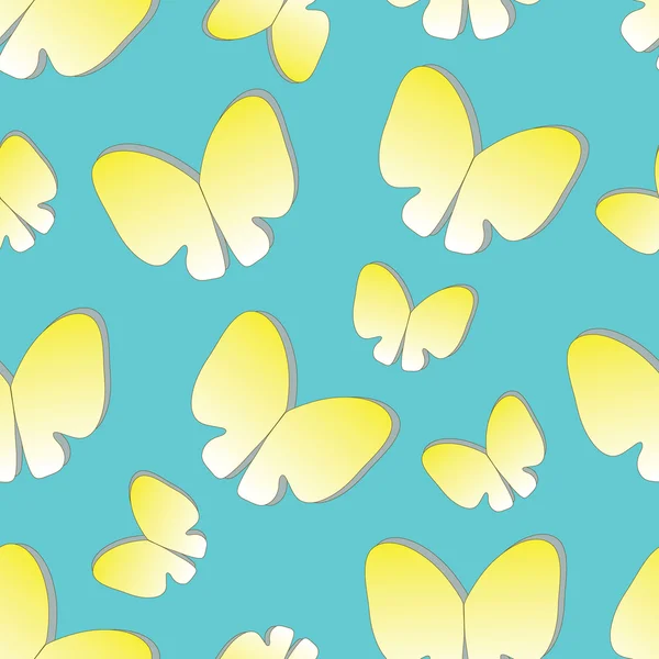 Fondo sin costuras con siluetas mariposas — Vector de stock