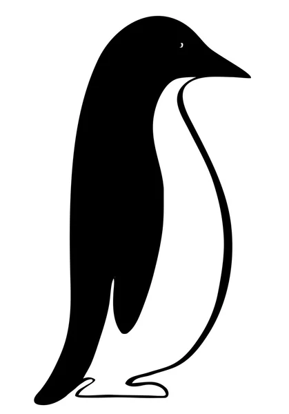 Векторный силуэт пингвина — стоковый вектор