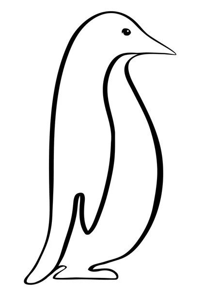 Penguin vector silhouette — Stock Vector