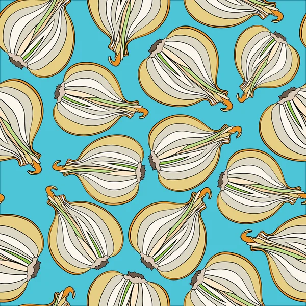 葱のシームレス パターン — ストックベクタ