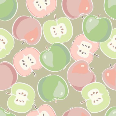 Meyve deseni. Apple sorunsuz arka plan. 