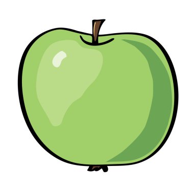 Vektör çizim elma beyaz bir arka plan üzerinde. 