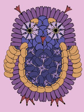 Baykuş kuş taze yaz çiçek yaptı.