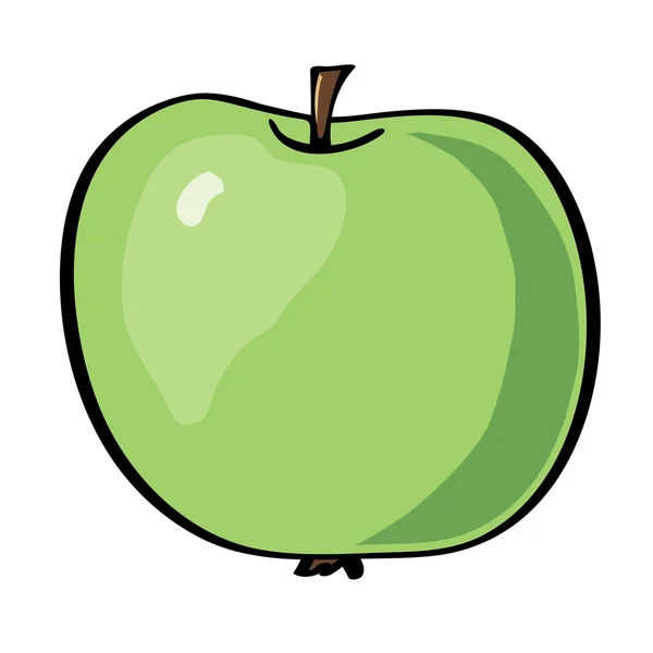 Illustration vectorielle pomme sur fond blanc . — Image vectorielle