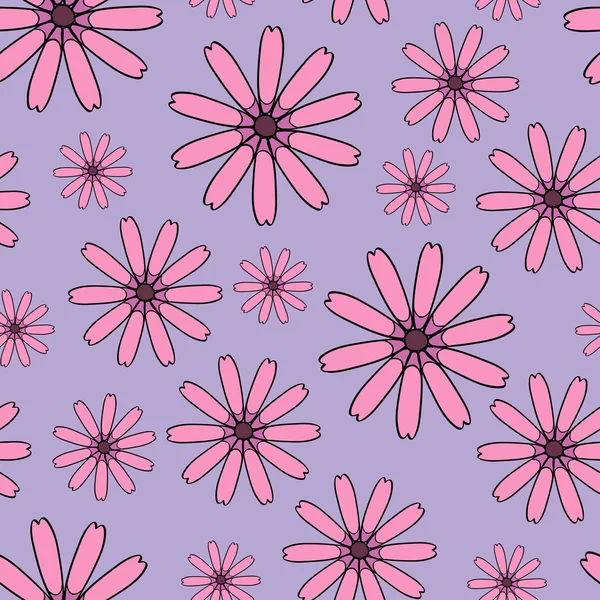 Nahtloser Hintergrund mit Blumen — Stockvektor